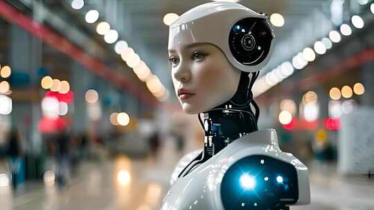 人型人工智能机器人ai素材原创