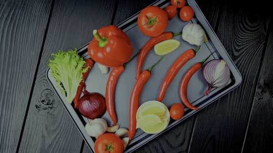 蔬菜食材摆盘拍摄