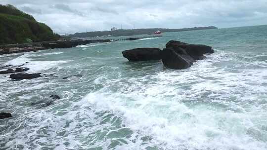 广西北海涠洲岛大海南岸鳄鱼山旅游旅行