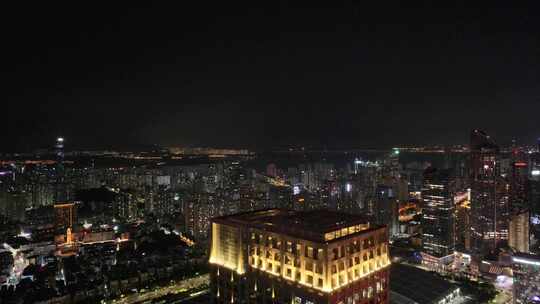 深圳福田夜景航拍