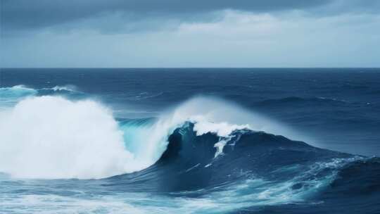大海翻涌的波浪