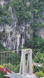 高清竖屏航拍湖北恩施三峡清江大峡谷美景