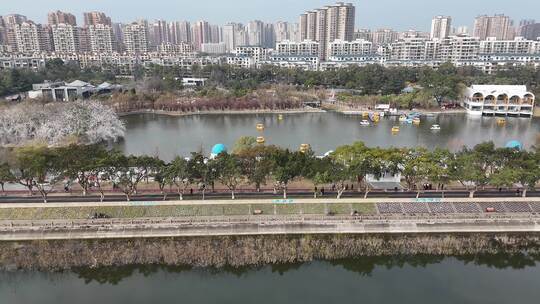 航拍四川广汉金雁街道城北行政区建筑风景