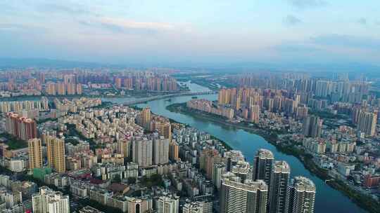 惠州河南片区航拍大景视频素材模板下载