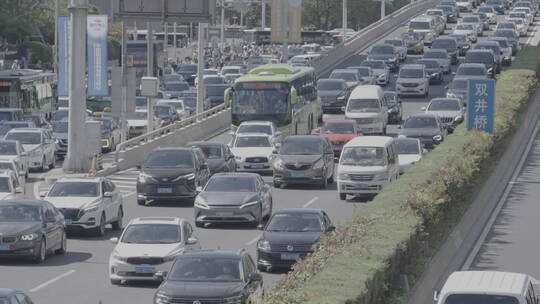 一线都市 北京国贸车流 北京白领通勤