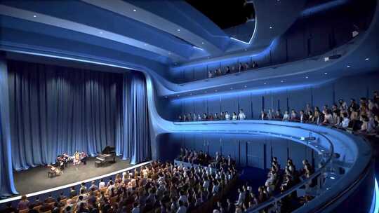 音乐会 展厅 三维看展 三维展厅 大型音乐会视频素材模板下载
