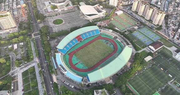 广东省东莞市城市风光航拍