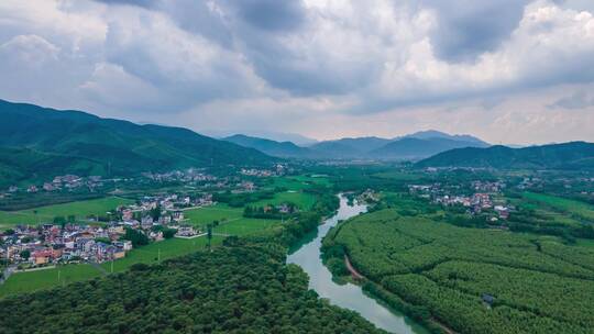 大径山乡村国家公园航拍延时风景