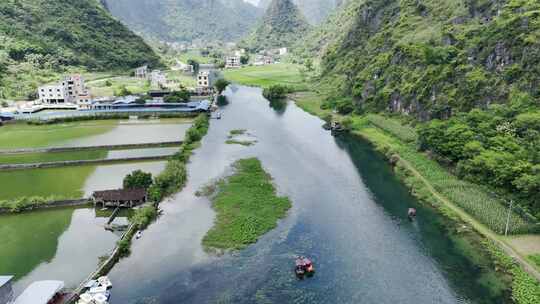 广西山水风光河流青山绿水