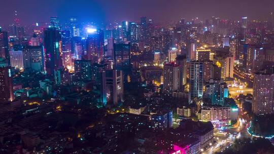 4k城市航拍夜景风光高清