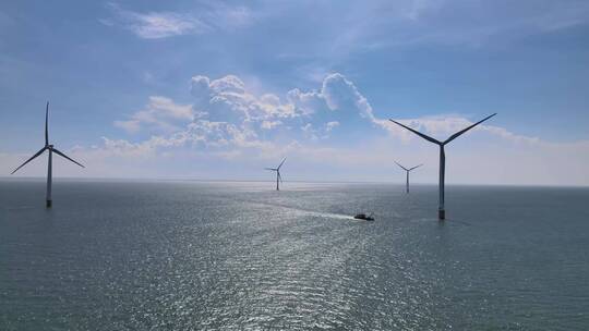 海上风电风车能源视频素材模板下载