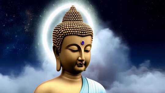 佛像星空背景素材