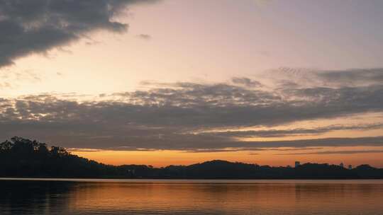 东莞同沙生态公园夜景湖光山色风光延时