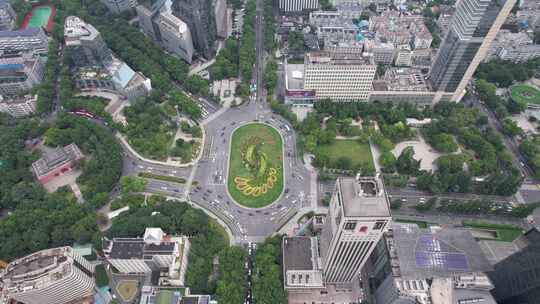 江苏南京城市风光高楼建筑航拍