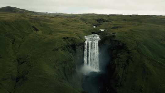 冰岛，瀑布，悬崖，风景