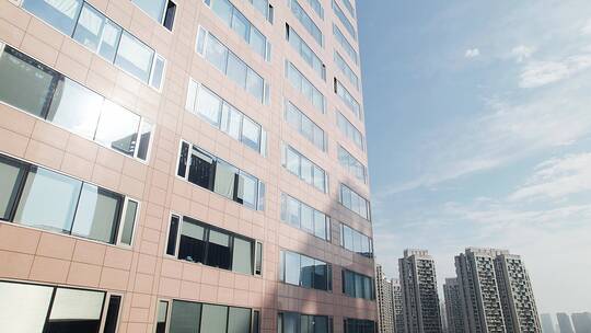 航拍杭州滨江市区现代城市风光视频素材模板下载