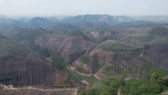 郴州高椅岭丹霞地貌风景区航拍