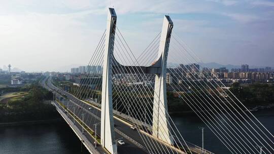 桂林南洲大桥左环绕视频素材模板下载