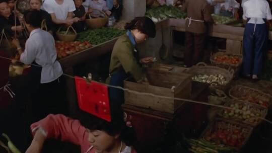 80年代农贸市场视频素材模板下载