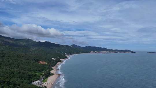 广东汕头南澳岛最美海滩航拍大海海洋