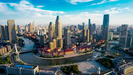 津湾 天津站 天津全景