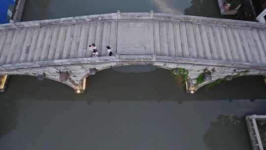 航拍石桥拱桥视频素材模板下载