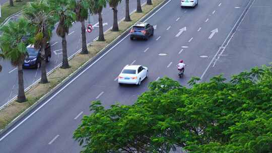 城市道路实拍视频公路马路汽车行驶车辆车流