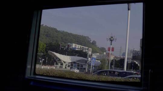 广州黄埔区有轨电车轻轨列车视频素材模板下载