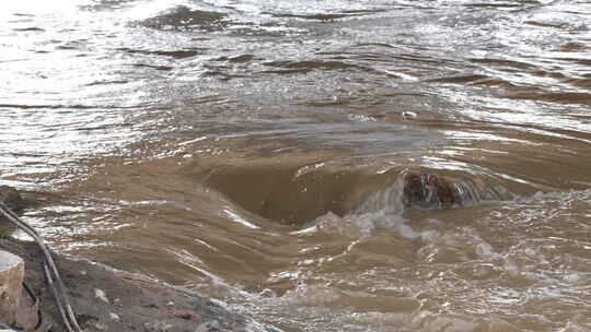 河流 流水 水面 奔流 江河 波涛 波浪翻滚