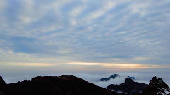 黄山风景区壮观云海延时唯美风景视频素材