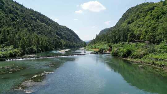 航拍湖南凤凰长潭岗景区