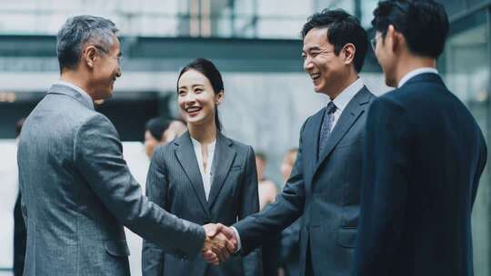 商务合作商务人士商务签约商务握手商务办公