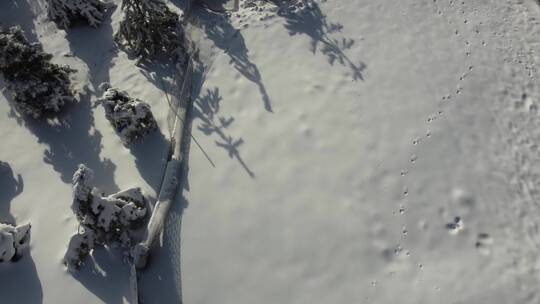 秦岭西府冬季大雪游乐场雪景唯美航拍2