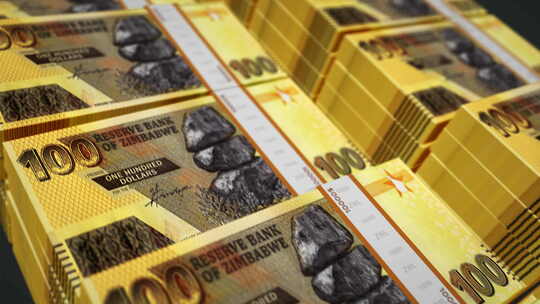 津巴布韦元钞票包装无缝循环