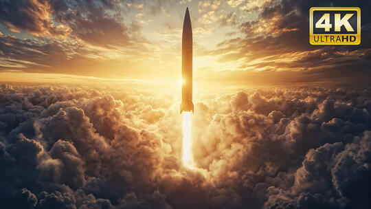 洲际导弹发射火箭炮弹