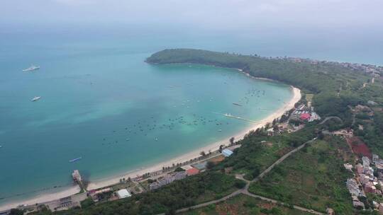 广西北海涠洲岛海滨自然风光航拍