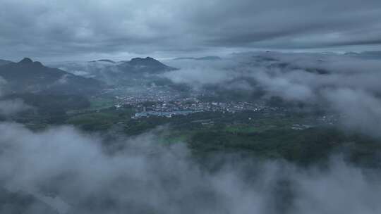 航拍武夷山风景区国家森林公园丹霞地貌风光