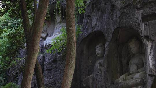 杭州灵隐寺飞来峰塑像