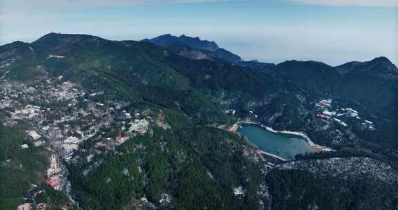 江西庐山冬天雪景航拍