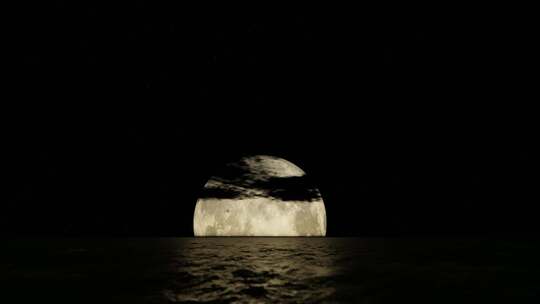 海上升起明月亮