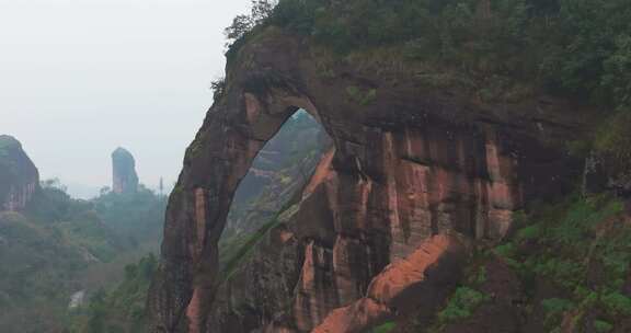 江西龙虎山象鼻山航拍