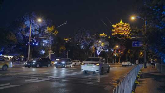 【正版素材】武汉黄鹤楼夜景