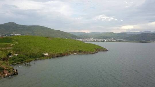 航拍大理洱海风景