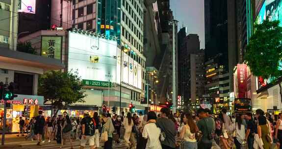 香港商超街道 人流车流