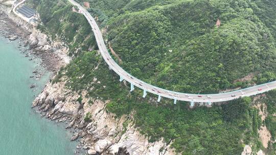 航拍漳州东山岛海上风光日出