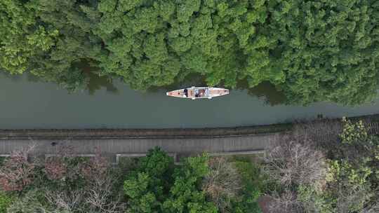 航拍福州城市内河河流 福州白马河