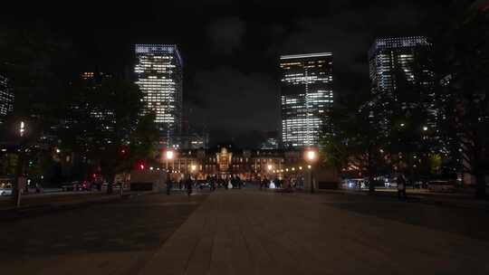 4K-夜景城市广场
