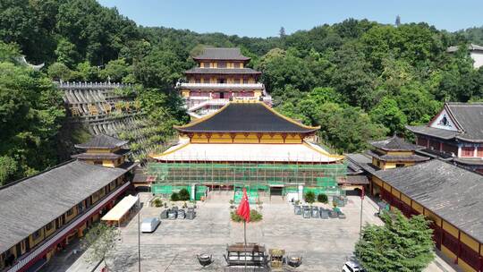 湖北鄂州西山古灵泉寺航拍