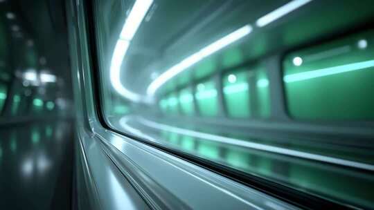 未来城市地铁穿梭隧道之旅