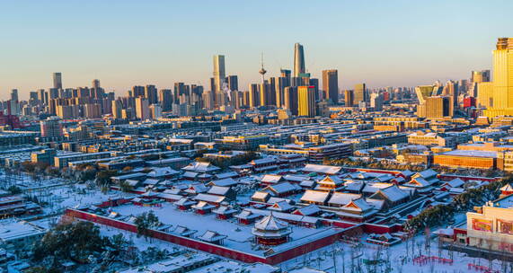 悟2x7航拍沈阳故宫雪景